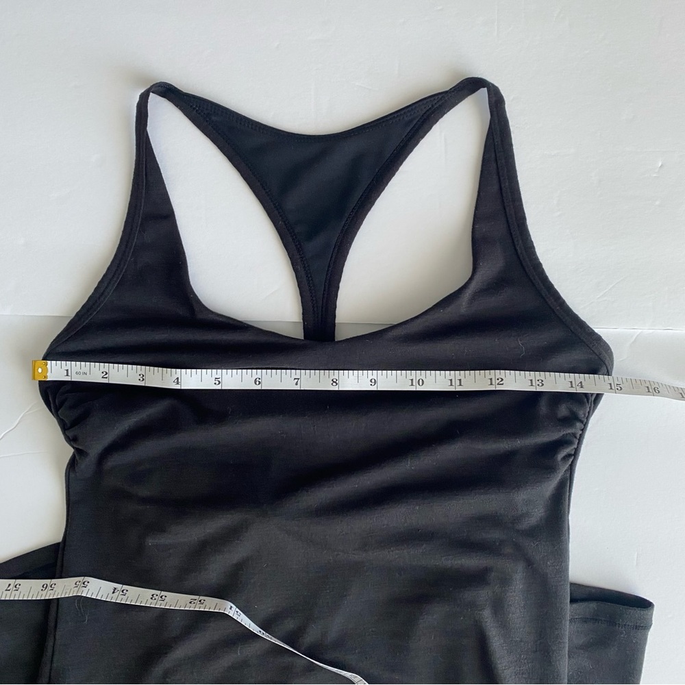 Prana Black Dress Built in Bra Strappy Activewear A-Line LBD Women's Small - Picture 9 of 9